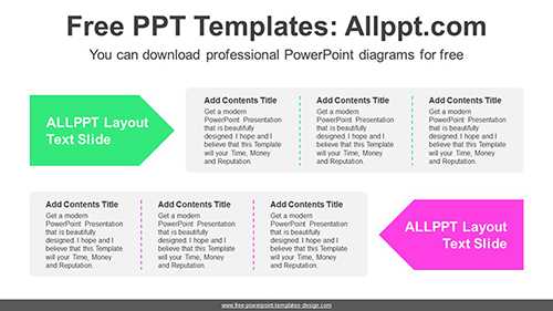 Ribbon Text boxes PowerPoint Diagram Template