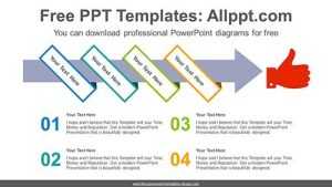 Ribbon Wrapped Arrow PowerPoint Diagram