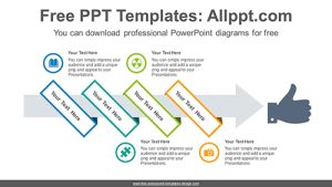 Ribbon wrapped arrow PowerPoint Diagram Template