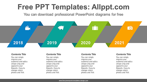 Ribbon Wrapped PowerPoint Diagram Template