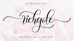 Richgole Script Font › Fontesk