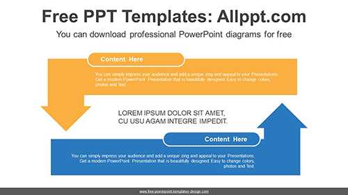 Right-Angle Arrow Banner PowerPoint Diagram