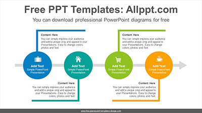 Right angle stick PowerPoint Diagram Template