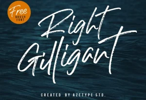 Right Gilligant Brush Font