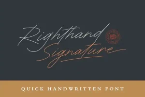Righthand Handwritten Font