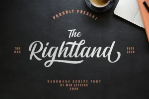 Rightland Bold Script Font