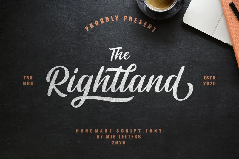 Rightland Bold Script Font