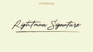 Rightman Signature Font › Fontesk