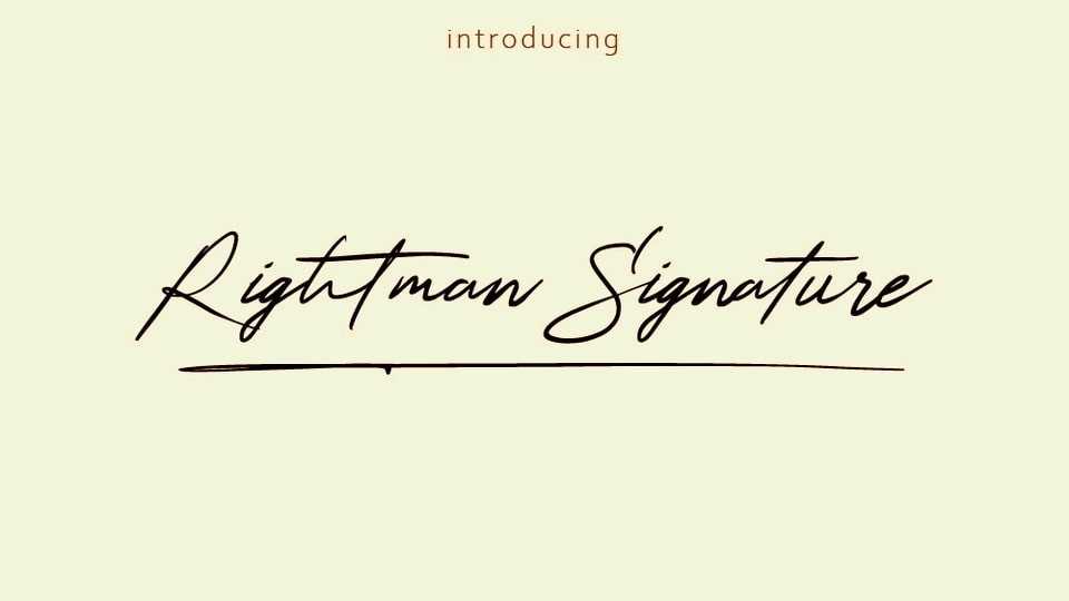 Rightman Signature Font › Fontesk