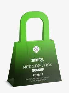 Rigid shopper box mockup