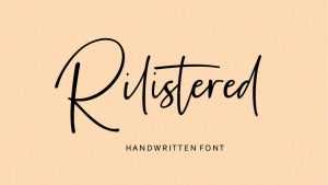 Rilistered Font › Fontesk