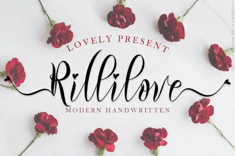 Rillilove Calligraphy Font