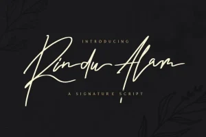 Rindu Alam Signature Font