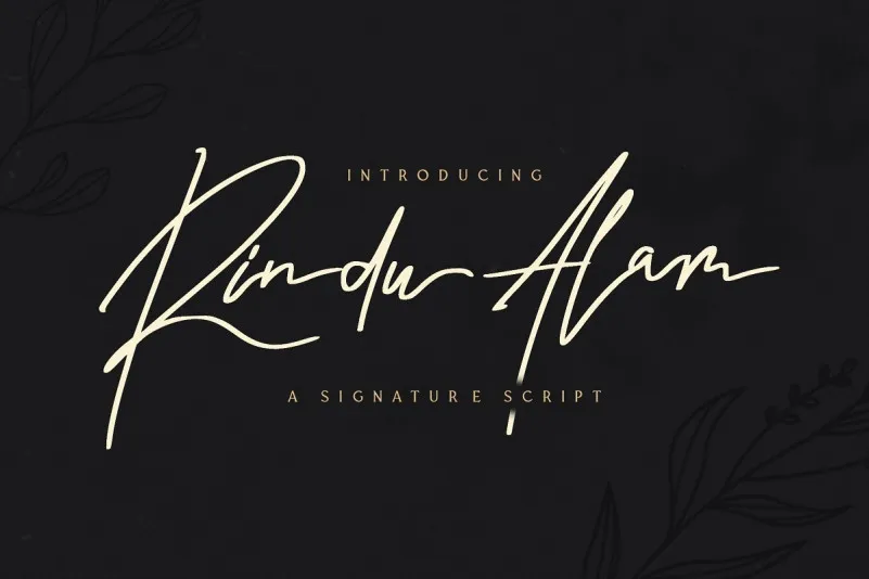 Rindu Alam Signature Font