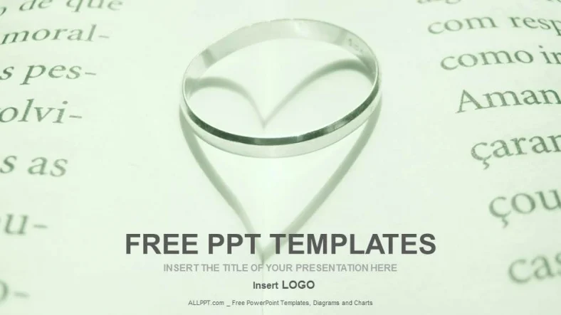Ring On Book-Education PPT Templates