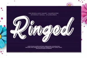 Ringed Script Font