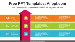Rising Arrow Banner PowerPoint Diagram