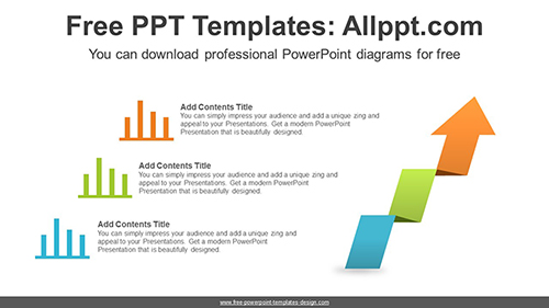 Rising Arrow Bar Charts PowerPoint Diagram