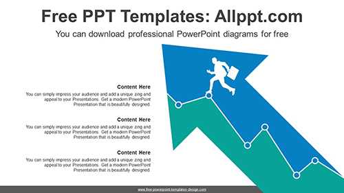 Rising Arrow Chart PowerPoint Diagram Template