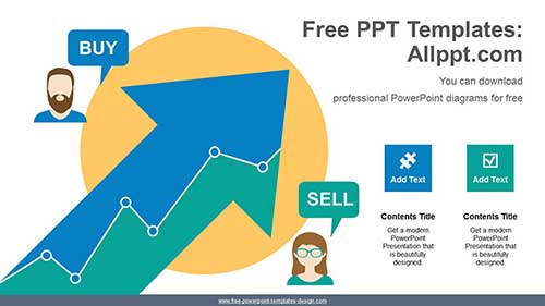 Rising Arrow Chart PowerPoint Diagram