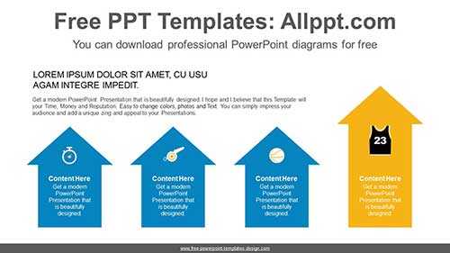 Rising Arrows PowerPoint Diagram