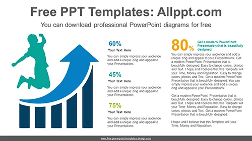 Rising Bar Chart PowerPoint Diagram