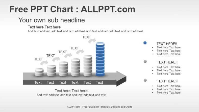 Rising Bar Graph PPT Charts