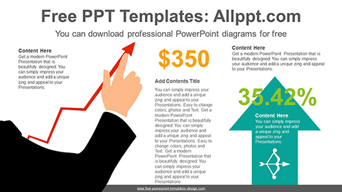Rising Businessman PowerPoint Diagram Template