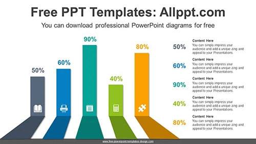 Rising Column Chart PowerPoint Diagram
