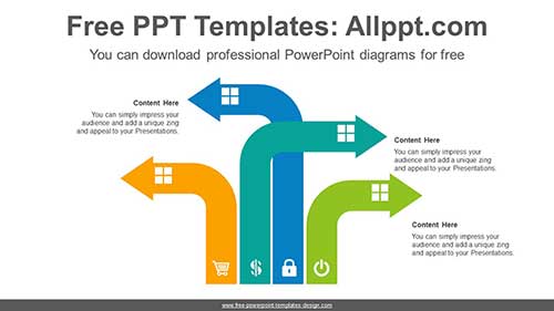 Rising curve arrow PowerPoint Diagram