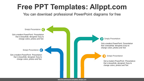 Rising Curved Arrow PowerPoint Template