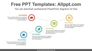 Rising Line Across Circle PPT Diagram