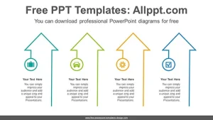 Rising line arrow PowerPoint Diagram Template