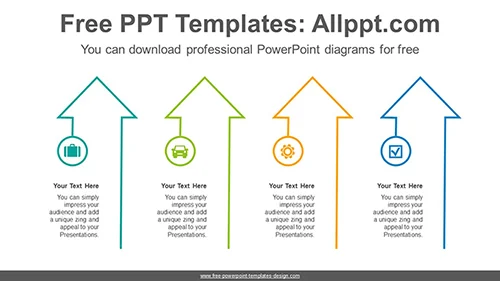Rising line arrow PowerPoint Diagram Template