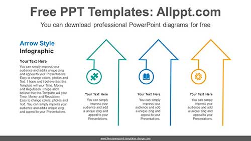 Rising line arrow PowerPoint Diagram