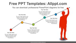Rising Line Chart PowerPoint Diagram