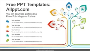 Rising tree stem PowerPoint Diagram Template