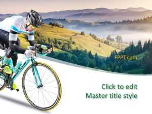 Road Bicycle Race PowerPoint Template