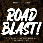 Road Blast Brush Font