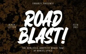 Road Blast Brush Font