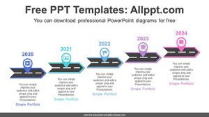Road Map Chevron Arrows PowerPoint Diagram