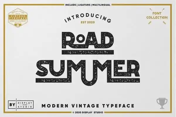 Road Summer Display Font