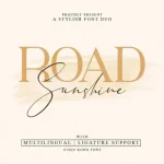 Road Sunshine Font Duo - Fonte Grátis Road Sunshine Font Duo