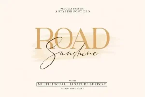 Road Sunshine Font Duo