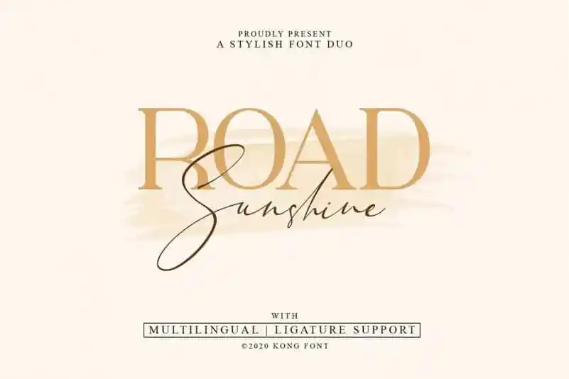 Road Sunshine Font Duo