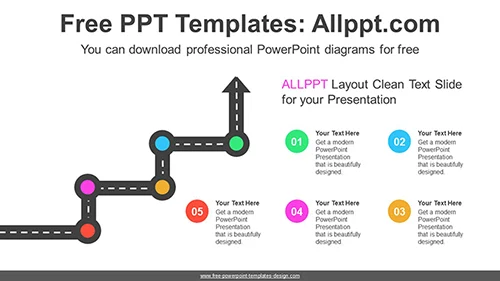 Roadmap Arrow PowerPoint Diagram Template
