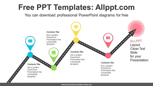 Roadmap Arrow PowerPoint Diagram