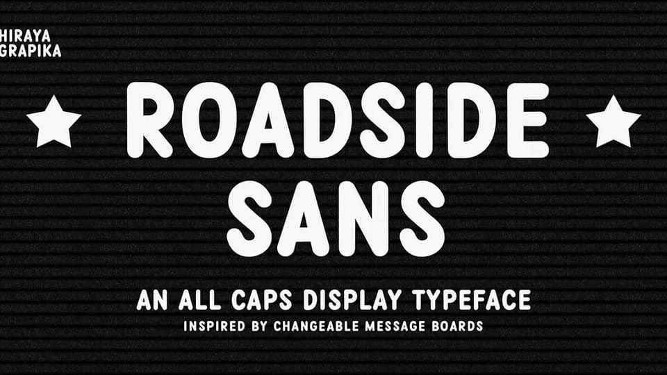 Roadside Sans Font › Fontesk