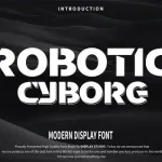 Robotic Cyborg Display Font