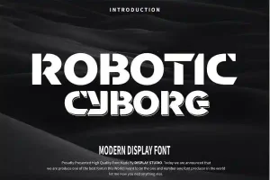 Robotic Cyborg Display Font